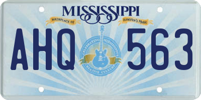 MS license plate AHQ563