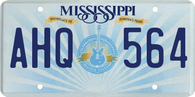 MS license plate AHQ564