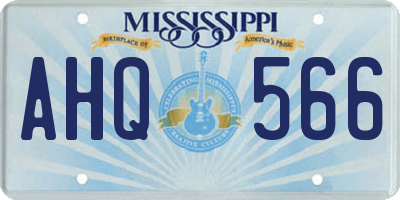 MS license plate AHQ566