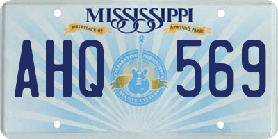 MS license plate AHQ569