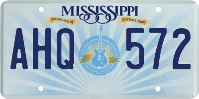 MS license plate AHQ572