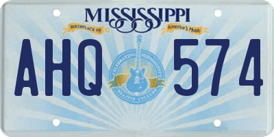 MS license plate AHQ574