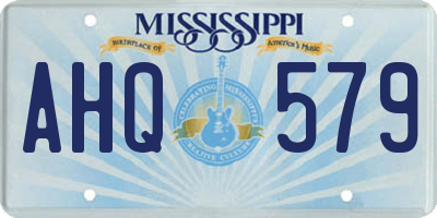 MS license plate AHQ579