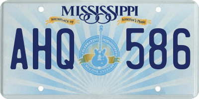 MS license plate AHQ586