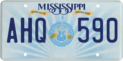 MS license plate AHQ590