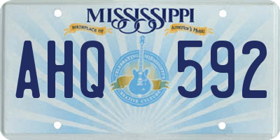 MS license plate AHQ592