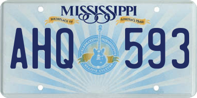 MS license plate AHQ593