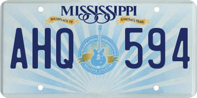 MS license plate AHQ594