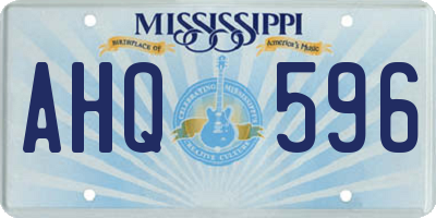 MS license plate AHQ596
