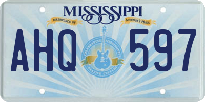 MS license plate AHQ597