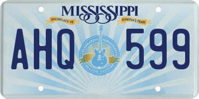 MS license plate AHQ599