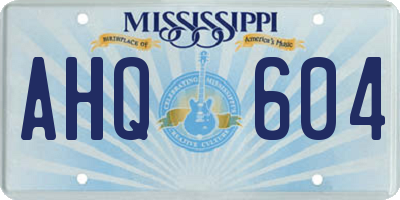 MS license plate AHQ604