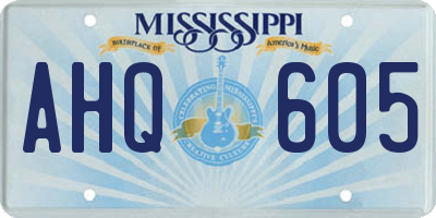 MS license plate AHQ605