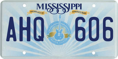 MS license plate AHQ606