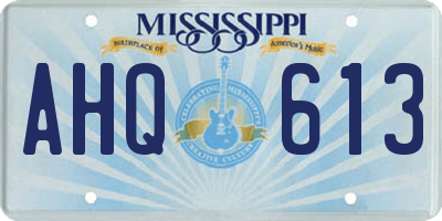 MS license plate AHQ613