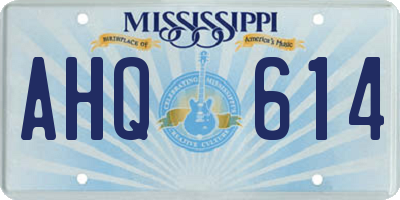 MS license plate AHQ614