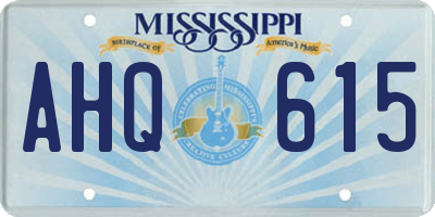 MS license plate AHQ615