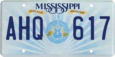 MS license plate AHQ617
