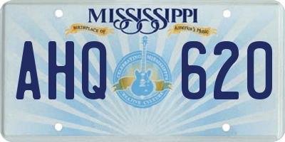 MS license plate AHQ620