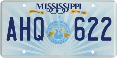 MS license plate AHQ622