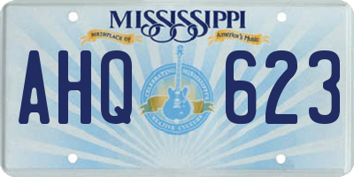 MS license plate AHQ623
