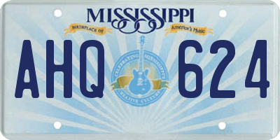MS license plate AHQ624
