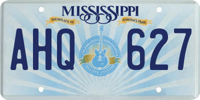MS license plate AHQ627