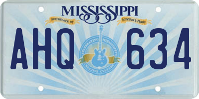 MS license plate AHQ634