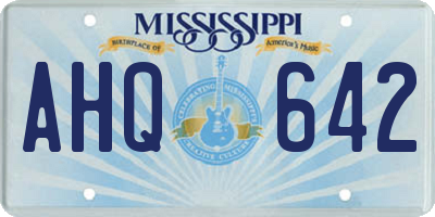 MS license plate AHQ642