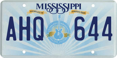 MS license plate AHQ644