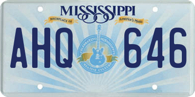 MS license plate AHQ646