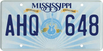 MS license plate AHQ648