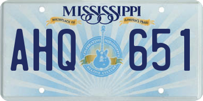 MS license plate AHQ651