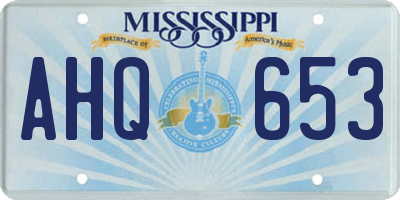 MS license plate AHQ653