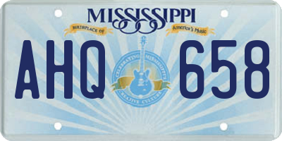 MS license plate AHQ658