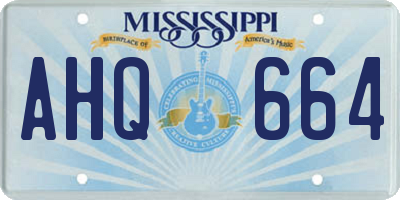 MS license plate AHQ664