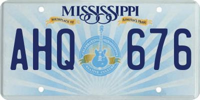 MS license plate AHQ676