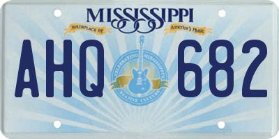 MS license plate AHQ682