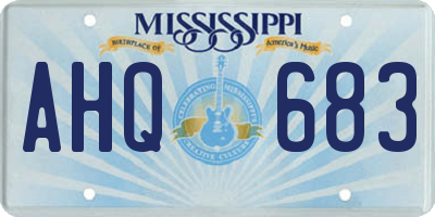 MS license plate AHQ683