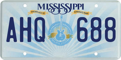 MS license plate AHQ688