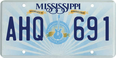MS license plate AHQ691