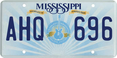 MS license plate AHQ696