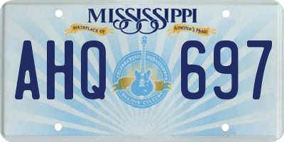 MS license plate AHQ697