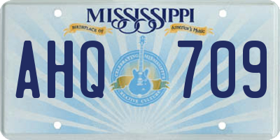 MS license plate AHQ709