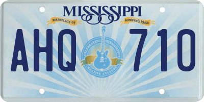 MS license plate AHQ710