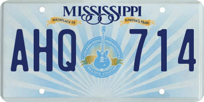 MS license plate AHQ714