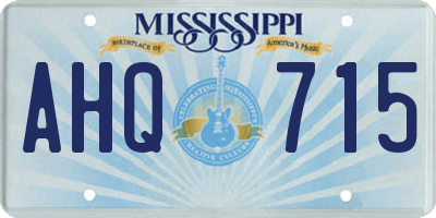 MS license plate AHQ715