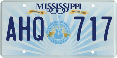 MS license plate AHQ717