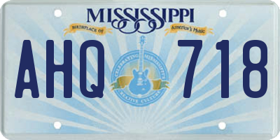 MS license plate AHQ718