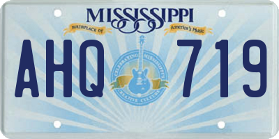 MS license plate AHQ719